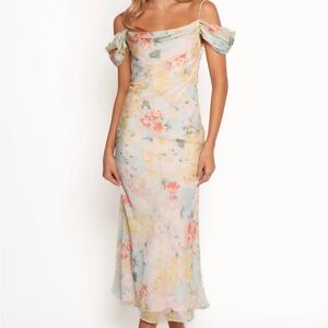 Petal & Pup Pastel Floral Esther Midi Dress, Size S
